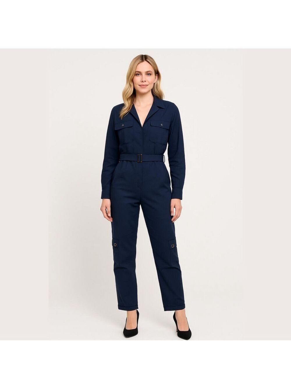 TED Baker london navy pocket detail jumpsuit size 3  (8-10)